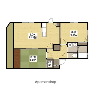 広島県広島市安佐南区緑井3丁目【アパート】の間取り