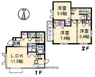 メゾン高須台【1階】の間取り