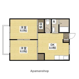広島県広島市佐伯区皆賀1丁目【アパート】の間取り