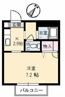 フローラル舟入南【2階】の間取り
