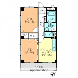 フォブール佐々木【1階】の間取り