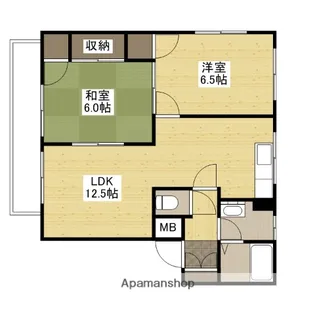 クローカス浜角壱番館【2階】の間取り