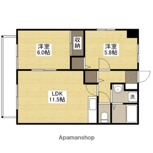 広島県広島市安佐南区山本5丁目【アパート】の間取り