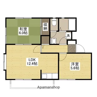 広島県広島市安佐南区山本6丁目【アパート】の間取り