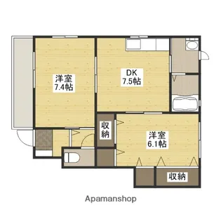 ヴィラージュA棟【1階】の間取り