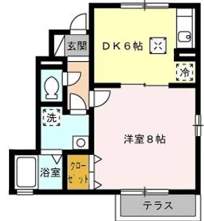 ローズコート堀越【1階】の間取り
