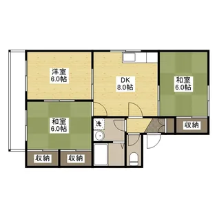 ハイツオオタA棟【2階】の間取り