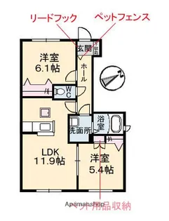 AVENTINOB棟【1階】の間取り