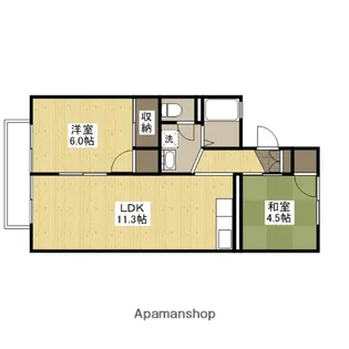 セジュールTAKATA【2階】の間取り