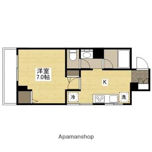 広島県広島市中区広瀬町【マンション】の間取り