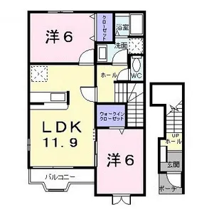 ベルフラワー【2階】の間取り