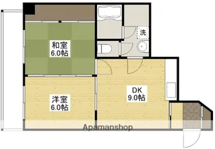 ウエストウジナ【5階】の間取り