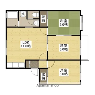 エクセル西原B棟【2階】の間取り