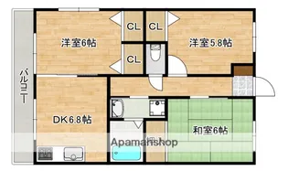 広島県安芸郡府中町みくまり2丁目【マンション】の間取り