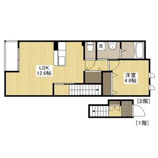 アクアブロー【2階】の間取り