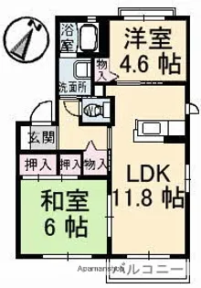 広島県広島市西区庚午中2丁目【アパート】の間取り
