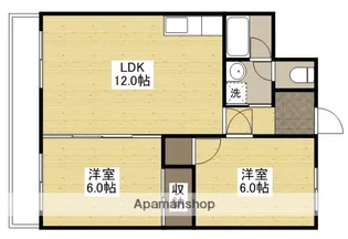 ハイネス横川【6階】の間取り
