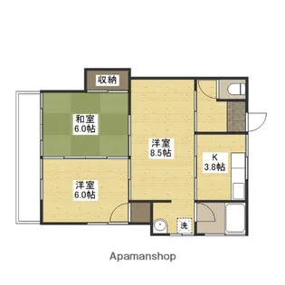 橋本アパートA棟【2階】の間取り