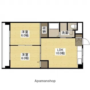 コーポカワチ【4階】の間取り
