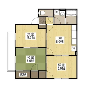 セジュール加美C【2階】の間取り