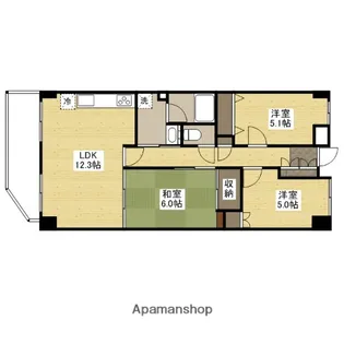 両祖ビル【6階】の間取り