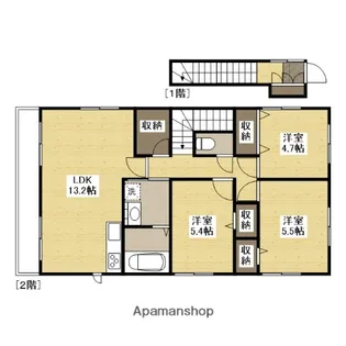 プレシードベル【2階】の間取り