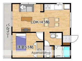 尾尻アパート【1階】の間取り
