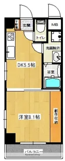 ノーブル平和大通り【2階】の間取り