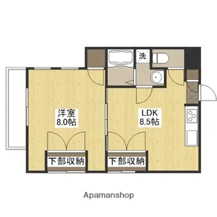 ノーブル平和大通り【9階】の間取り