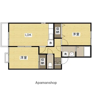 グリーンハイツ上安【2階】の間取り