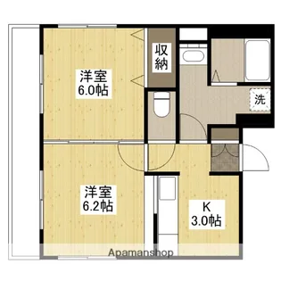 広島県広島市安佐北区可部4丁目【マンション】の間取り