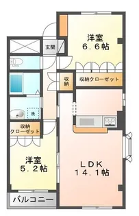 EAST COURT VILLAGE【3階】の間取り