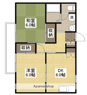 広島県広島市安芸区矢野東4丁目【アパート】の間取り
