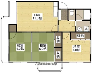 広島県広島市安佐南区東野2丁目【マンション】の間取り