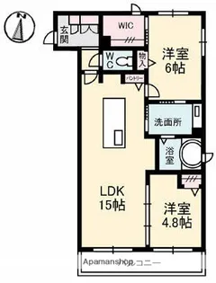 ファンコート東青崎【2階】の間取り