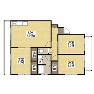 広島県広島市安佐南区高取北1丁目【マンション】の間取り