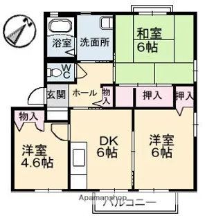 イーストパーク C棟【2階】の間取り