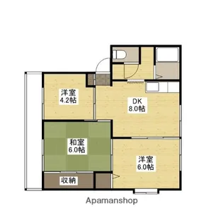 グリーンバレー田方A【2階】の間取り