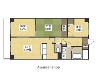 広島県広島市安佐南区大町東2丁目【マンション】の間取り