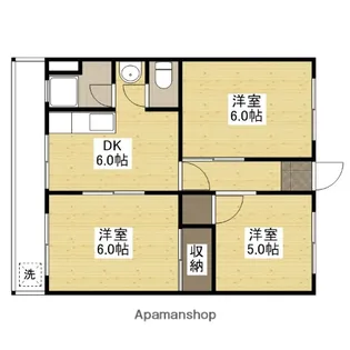 田川マンション【1階】の間取り