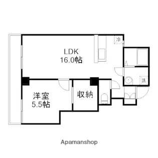 鷹野橋マンション【505号室】の間取り