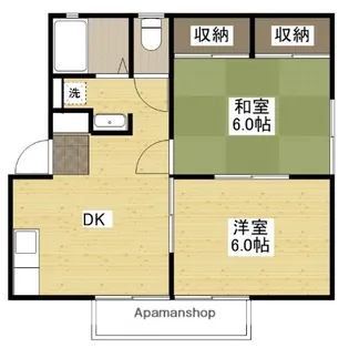 広島県安芸郡府中町宮の町1丁目【アパート】の間取り
