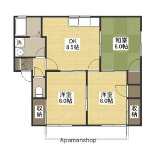 広島県広島市安佐南区安東4丁目【アパート】の間取り
