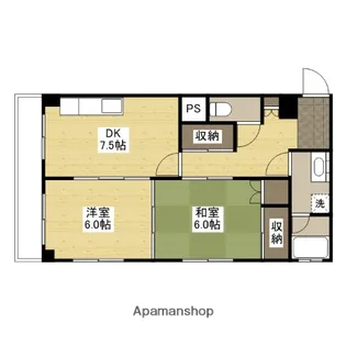 セレッソコート庚午中(旧かわぐちビル)【3階】の間取り