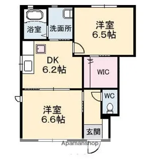 広島県広島市安佐南区緑井8丁目【アパート】の間取り