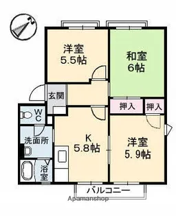 フレグランスフローラ C棟【2階】の間取り