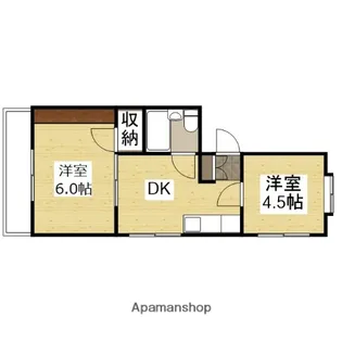 デュウオコート祇園【2階】の間取り
