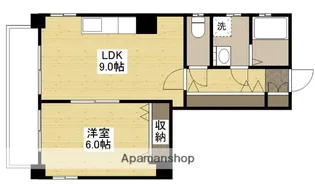 広島県広島市中区袋町【マンション】の間取り