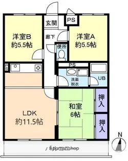 広島県広島市佐伯区隅の浜1丁目【マンション】の間取り
