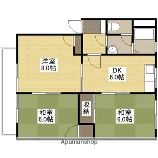 広島県広島市安佐南区西原4丁目【アパート】の間取り